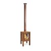 Design Gartenkamin aus Edelrost Quaruba L 3 Seiten Glas schon gerostet