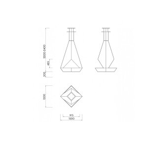 Luxus Decken-Ethanolkamin Eudoxus schwarz