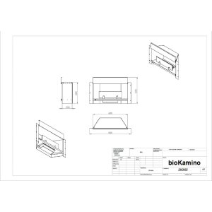 Ethanol Einbaukamin BK-Serie von bioKamino weiss BK6565