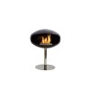 Cocoon TERRA Pedestal Design Ethanol Kamin zum Aufstellen schwarz/Edelstahlfuss