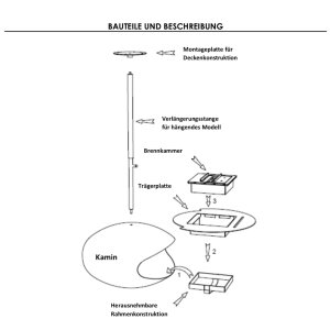 Cocoon Design Ethanolkamin Aeris hängend