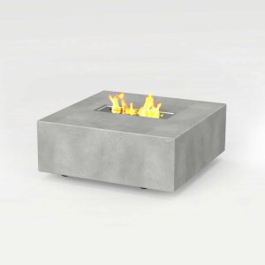 Beton Feuertisch quadratisch von CO33 betongrau