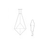 Luxus Hänge-Ethanolkamin Pythagoras  weiss