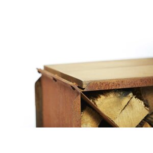 Holzlager / Hocker / Tisch Blox von RB73 Blox-einfach inkl. Holzplatte