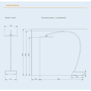 Freistehender Designheizstrahler Eclipse mit LED