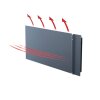 Elektrischer Heizkörper Kyoto mit doppeltem Heizsystem anthrazit-750 Watt