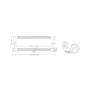 Elektrischer Handtuchwärmer Sereno 621G 50 cm-nickel schwarz-ohne Schalter