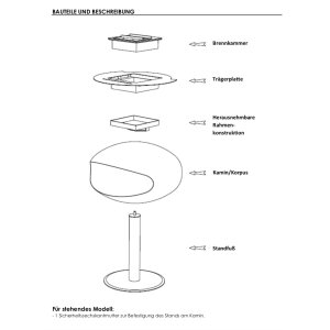 Cocoon TERRA Pedestal Design Ethanol Kamin zum Aufstellen