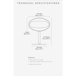 Cocoon TERRA Pedestal Design Ethanol Kamin zum Aufstellen