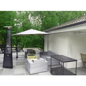 Luxus Terrassen Heizstrahler FALO Evo von Italkero schwarz Erdgas (Leitung) mit Automatik + Fernbedienung