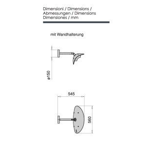 phormalab hotdoor Design Heizstrahler Wandhalterung Kopf schwarz / Reflektor weiss