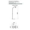 phormalab hotdoor Design Heizstrahler mit einem Heizkopf mittlerer Bogen St&auml;nder weiss, Reflektor schwarz