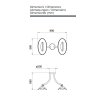 phormalab hotdoor Design Heizstrahler Deckenhalterung mit 2 Strahlern Kopf weiss / Ring schwarz