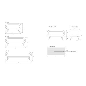 Freistehender Design-Heizkörper Arena Table