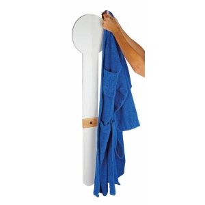 Elektrischer Heizkörper für Handtuch und Bademantel mit Stecker-weiss glänzend-ohne Sensor