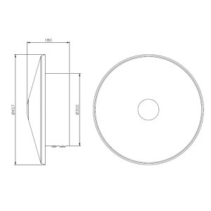 Elektrische Badheizung Shield ohne Stecker 100 Watt schwarz