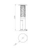 Luxus Gas Heizstrahler Hyperion Propangas Tile weiss/weiss